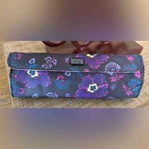 Lug Choo Choo XL Pill Case and Cover. Boho Floral Black. NWOT
